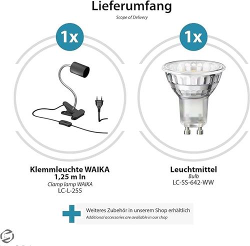 Equivera Pianolamp - LED Pianoverlichting - Leeslampje - Vleugellamp - Perfect voor Piano Orkest - Verschillende Standen