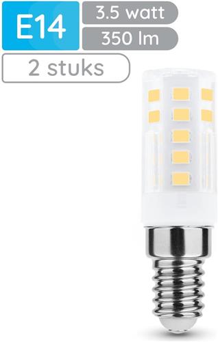 Modee LED Buislamp E14 - 3.5W 2700K 350lm 230V - LED Afzuigkaplamp - Warm Wit - 2 stuks