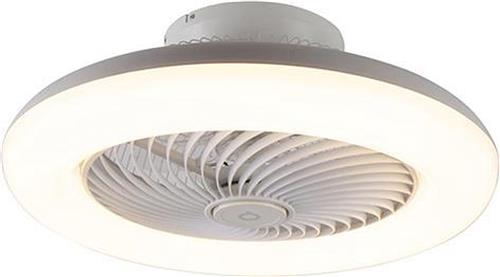 QAZQA clima - Dimbare LED Plafondventilator met Verlichting | Lamp en Afstandsbediening - 1 lichts - Ø 55.5 cm - Wit - Woonkamer | Slaapkamer | Keuken