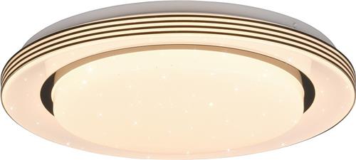 LED Plafondlamp - Plafondverlichting - Torna Atras - 18W - Aanpasbare Kleur - Afstandsbediening - Dimbaar - Sterlicht - Rond - Mat Zwart - Kunststof