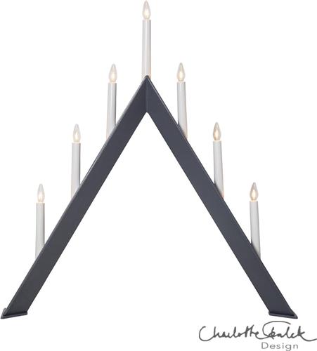 Star Trading lichtboog 'Arrow', groot, 7 lichtpunten, hout, antraciet
