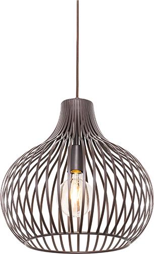 QAZQA saffira - Moderne Hanglamp - 1 lichts - Ø 380 mm - Bruin - Woonkamer | Slaapkamer | Keuken