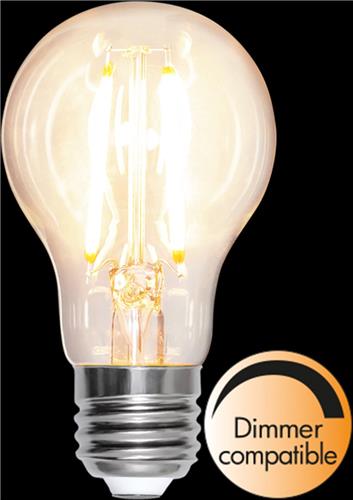 Standaard bol - E27 - 8W - Extra Warm Wit - 2700K - Dimbaar - Filament - Helder