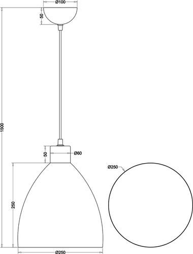 LED Hanglamp - Torna Jaguar - E27 Fitting - Rond - Mat Nikkel - Aluminium - Tot 40W