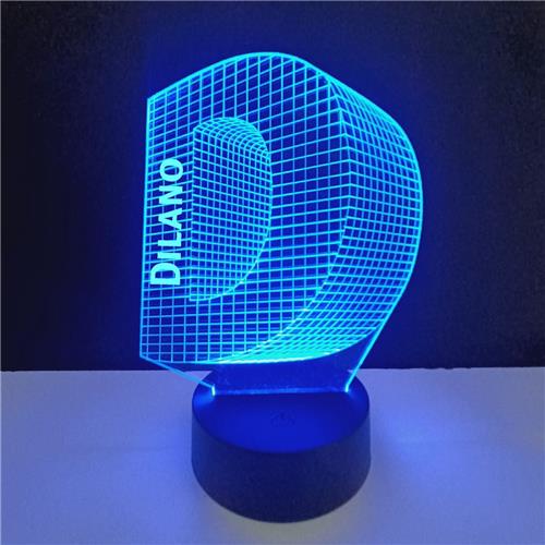 3D LED Lamp - Letter Met Naam - Dilano