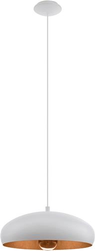 EGLO Mogano 1 Hanglamp - E27 - Ø 40 cm - Wit/Koper