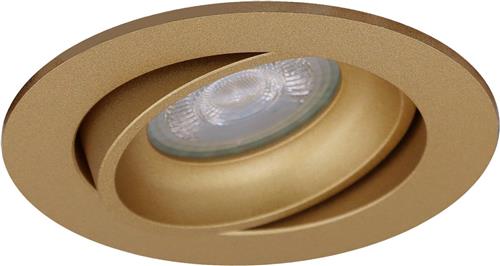 Spot Armatuur GU10 - Proma Delton Pro - GU10 Inbouwspot - Rond - Goud - Aluminium - Kantelbaar - Ø82mm