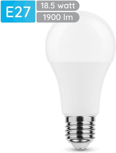 Modee E27 LED Lamp 18.5W - 1900lm - 4000K - Neutraal Wit - LED Globe A65 - Vervangt 120W Halogeen Gloeilamp