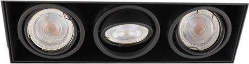 QAZQA oneon trimless 50 - Design Inbouwspot - 3 lichts - L 269 mm - Zwart - Industrieel - Woonkamer | Slaapkamer | Keuken