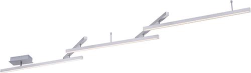 LED Plafondlamp WiZ - Smart LED - Torna Melon - 23W - Aanpasbare Kleur - Dimbaar - Afstandsbediening - Rechthoek - Mat Nikkel - Aluminium