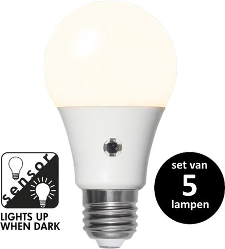 Lamp met schemersensor - 11W -Extra Warm Wit (2700K) -Niet dimbaar -Schemersensor - set van 5