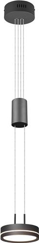 LED Hanglamp - Hangverlichting - Torna Franco - 7.2W - 1-lichts - Warm Wit 3000K - Dimbaar - Rond - Mat Antraciet - Aluminium