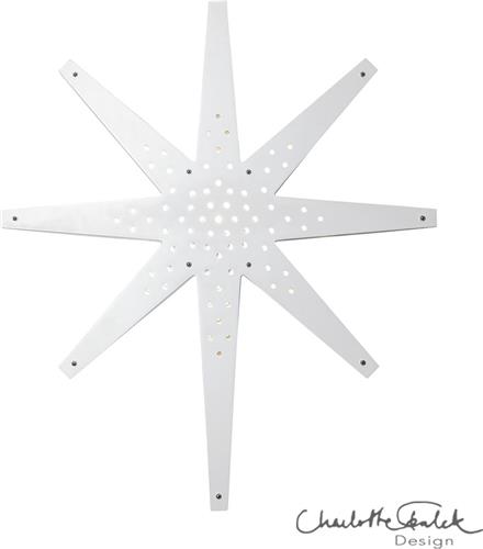 Star Trading houten ster hanglamp 'Tall', groot, 70cm, wit