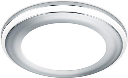 LED Spot - Inbouwspot - Torna Auran - 5W - Warm Wit 3000K - Rond - Mat Chroom - Kunststof