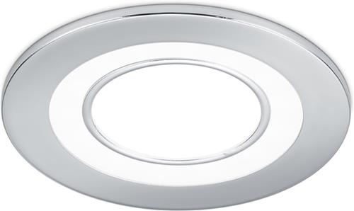 LED Spot - Inbouwspot - Trion Cynomi - 5W - Warm Wit 3000K - Rond - Mat Chroom - Kunststof - Ø80mm