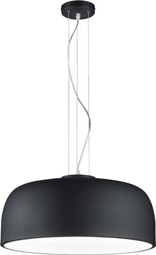 LED Hanglamp - Torna Barnon - E27 Fitting - 4-lichts - Rond - Mat Zwart Aluminium