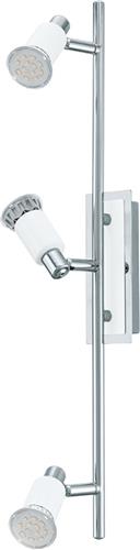 EGLO Eridan - Plafondspots - 3 Lichts - Chroom, Glanzend Wit