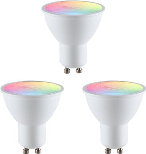 Zigbee GU10 spot White & Color RGBWW - 5.5W - Voordeelset van 3 - Werkt met IKEA Tradfri, Osram Lightify, Tuya Smart Life en vele anderen