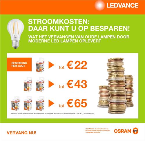Osram LED lamp - Classic A 40 - filament - mat - E27 - 2,2W - energielabel A