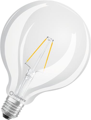 Ledvance Classic LED E27 Globe Filament Helder 2.5W 250lm - 827 Zeer Warm Wit | Vervangt 25W