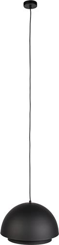 QAZQA Claudius - Moderne Hanglamp met kap - 1 lichts - H 1650 mm - Zwart Goud - Woonkamer | Slaapkamer | Keuken