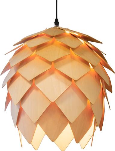 Modieuze hanglamp in houtoptiek Indore