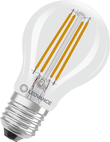Ledvance Classic LED E27 Peer Filament Helder 4.2W 470lm - 927 Zeer Warm Wit | Beste Kleurweergave - Dimbaar - Vervangt 40W