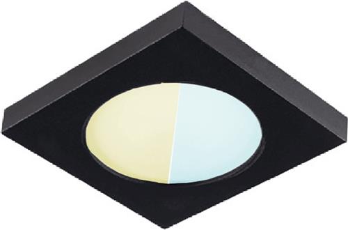 IP44 Inbouwspot Manda met Philips HUE White Ambiance - inbouw spot - Zwart - vierkant - voor badkamer / overkapping / buiten - IP44 - GU10 - Buitendiameter: 80MM - boorgat: 60-73MM - min. Inbouwdiepte: 60MM