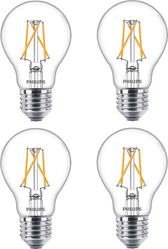 4 stuks Philips SceneSwitch led Filament E27 7.5W-3W-1.6W A60