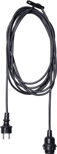 Star Trading Ute kabel hanglamp - Stekker + E27 - 2.5 meter - zwart - indoor & outdoor