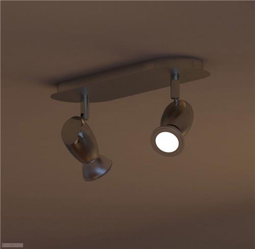 Philips myLiving Chestnut - Plafondspots - 2 lichts - Mat Chroom