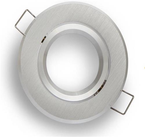 Inbouw spot MR16 aluminium rond armatuur zilver/zilver