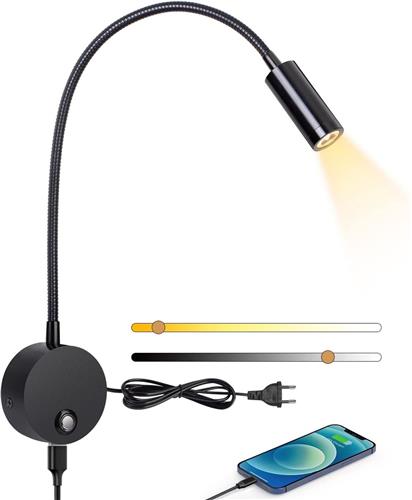 Solacis Leeslampje voor in bed - Leeslampje voor boek - Leeslampje slaapkamer - Kind - Volwassenen - Must have voor in uw kamer!