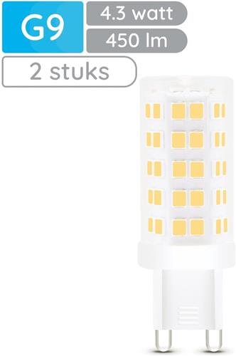 Modee LED Lamp G9 - 4.3W 4000K 450 LM 230V - LED Lamp insteek - Wit Licht - 2 stuks