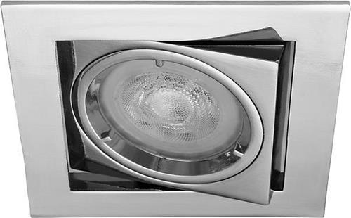 LED inbouwspot Rein -Vierkant Chrome -Extra Warm Wit -Dimbaar -3W -Philips LED