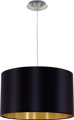 EGLO Maserlo - Hanglamp - 1 Lichts - Ø380mm. - Nikkel-Mat - Zwart, Goud