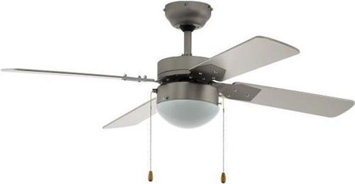 EGLO Gelsina Plafondlamp met Ventilator - 107cm - E14 AC-longer life - 2x trekkoord - Nikkel mat