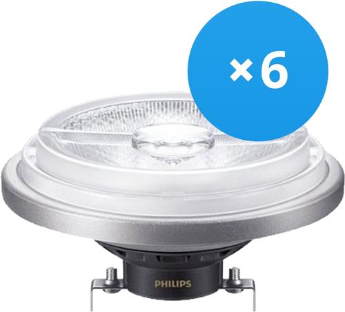 Voordeelpak 6x Philips MASTER LED Spot Reflector G53 AR111 20W 1270lm 45D - 930 Warm Wit | Beste Kleurweergave - Dimbaar - Vervangt 100W