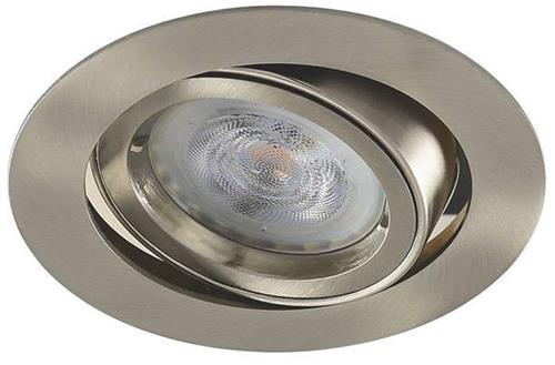 Platte inbouwspot Feliks -Rond RVS Look -Extra Warm Wit -Dimbaar -3.8W -RTM Lighting LED