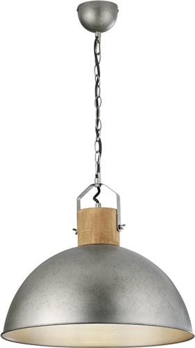 LED Hanglamp - Trion Delvira - E27 Fitting - 1-lichts - Rond - Antiek Nikkel - Aluminium