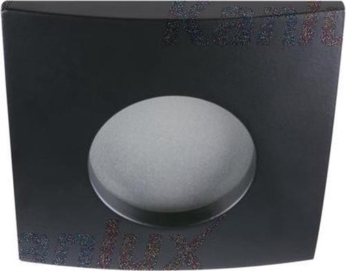 IP44 LED inbouwspot Flora -Vierkant Zwart -Warm Wit -Dimbaar 3W -Philips