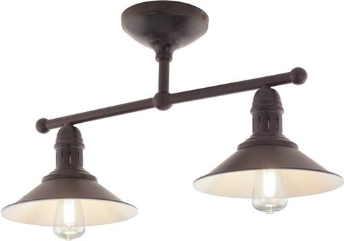 EGLO Ribadeo tafellamp - 1 lichts - E27 - Ø 17,5 cm. - bruin