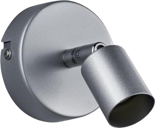 LED Wandspot - Trion Pamo - GU10 Fitting - 1-lichts - Rond - Mat Titaan - Aluminium