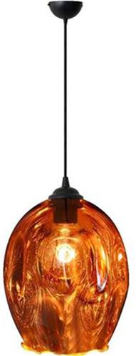 LED Hanglamp - Meteorum XL - Ovaal - Koper Glas - E27