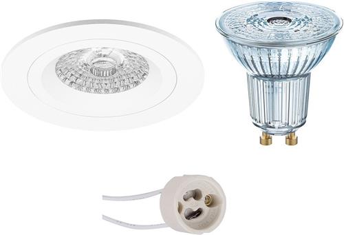 LED Spot Set - OSRAM Parathom PAR16 940 36D - Proma Rodos Pro - GU10 Fitting - Dimbaar - Inbouw Rond - Mat Wit - 3.7W - Natuurlijk Wit 4000K - Ø93mm
