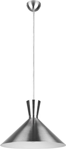 LED Hanglamp - Torna Ewomi - E27 Fitting - 1-lichts - Rond - Mat Nikkel - Aluminium - Ø35cm