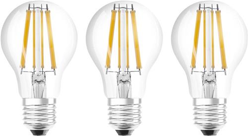 OSRAM LED lamp - Classic A 15 - E27 - filament - helder - 1,5W - 136 lumen - warm wit - niet dimbaar - multipack 3 stuks
