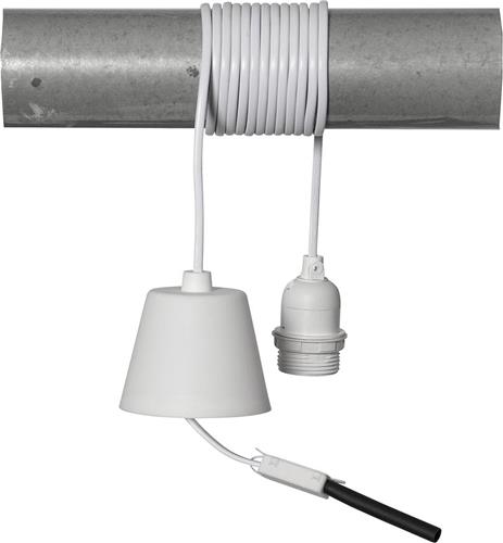 Star Trading fitting E27 'Basic' met kabel en kap, wit, 350cm