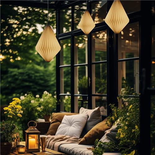 Solar tuinverlichting - Lampion en hanglamp Lima - Warm wit licht - Wit - Buitenlamp op zonne-energie