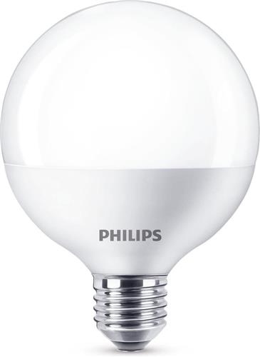 Philips LED Lamp E27 Fitting - 9,5W - 806Lm - Grote Bol - Mat